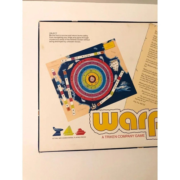 Vintage 1985 Warp Out A Triken Company Game Bermuda Triangle UFO Ships - Picture 13 of 15